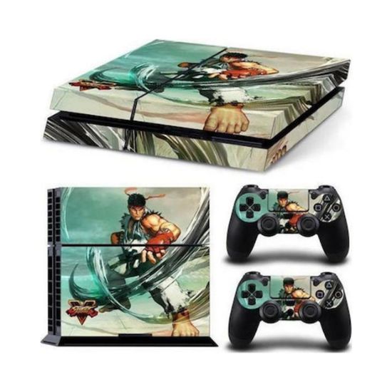 Picture of STREET FIGHTER V – OFFICIAL LICENSED PS4 CONSOLE VINYL STICKER KIT (RYU MITTS)