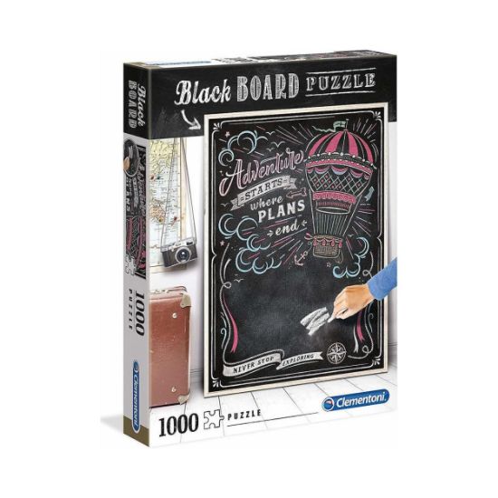 Picture of AS Clementoni Writable Black Board Puzzle - Travel (1000pcs) (1260-39478)