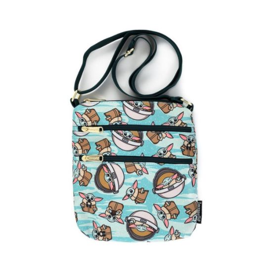 Picture of Loungefly: Star Wars - Mandalorian - The Child AOP Nylon Passport Bag (STTB0196)