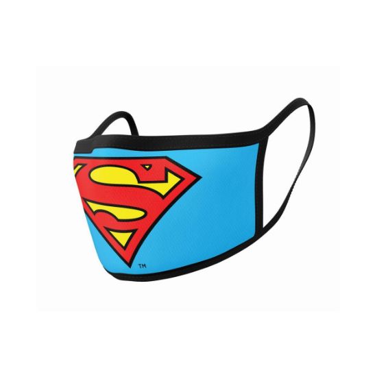 Picture of Pyramid DC Superman (Logo) Mask - 2Pack Face Covers (GP85559)