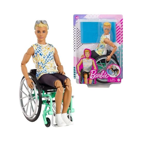 Picture of Mattel Barbie Ken Doll - Fashionistas #167 - Doll with Wheelchair (GWX93)