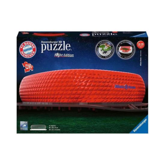 Picture of Ravensburger 3D Puzzle Night Edition: Allianz Arena (216pcs) (12530)