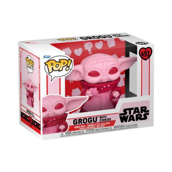Picture of Funko Pop! Star Wars: Valentines S2 - Grogu with Cookies #493 Bobble-Head Vinyl Figure