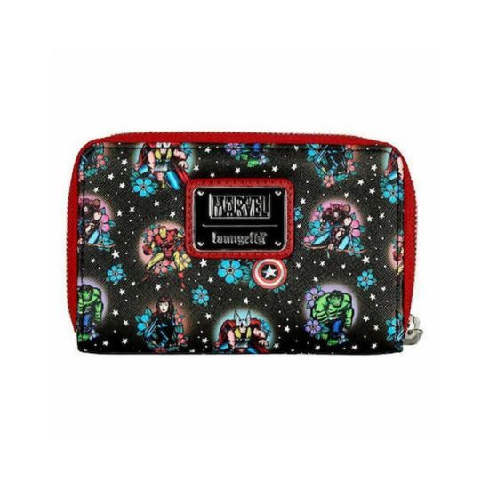 Picture of Loungefly Marvel Avengers Tattoo Zip Around Wallet (MVWA0163)
