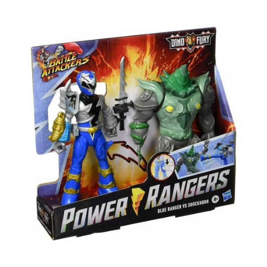 Picture of Hasbro Power Rangers Dino Fury: Battle Attacker - Blue Ranger & Shockhorn (F1603)