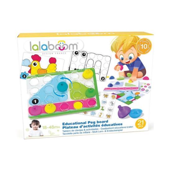 Picture of Lalaboom Educational Peg Board 21 pcs For 18-48 Months