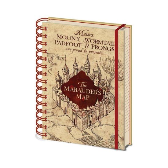 Picture of Pyramid Harry Potter (The Marauders Map) A5 Wiro Notebook (SR72325)