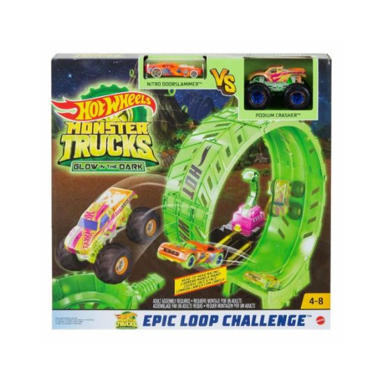 Picture of Mattel Hot Wheels Monster Trucks: Glow in The Dark™ - Epic Loop Challenge Playset (HBN02)