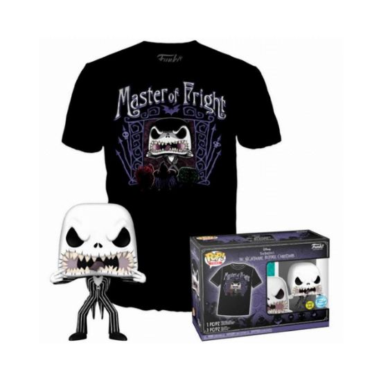 Picture of Funko Pop! & Tee (Adult): Disney The Nightmare Before Christmas - Jack Skellington Glows in the Dark (Special Edition) Vinyl Figure & T-Shirt (M)