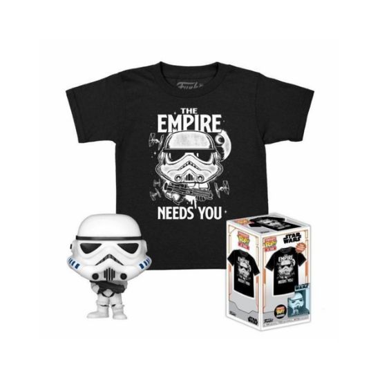 Picture of Funko Pocket Pop! & Tee (Child): Star Wars - Stormtrooper (Special Edition) Vinyl Figure & T-Shirt (S)