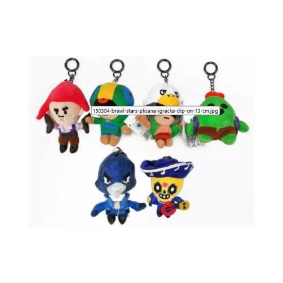Picture of P.M.I. Brawl Stars Clip On Plush Characters 13cm (S1) (Random) (BRW7004)