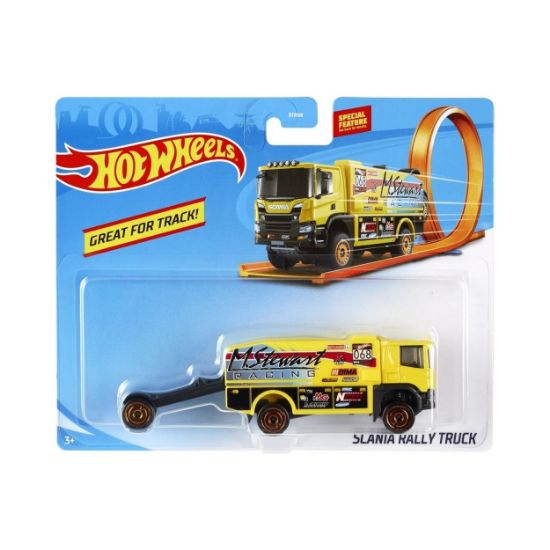 Picture of Mattel Hot Wheels Track Stars - Scania Rally Truck (Yellow) (GKC33)