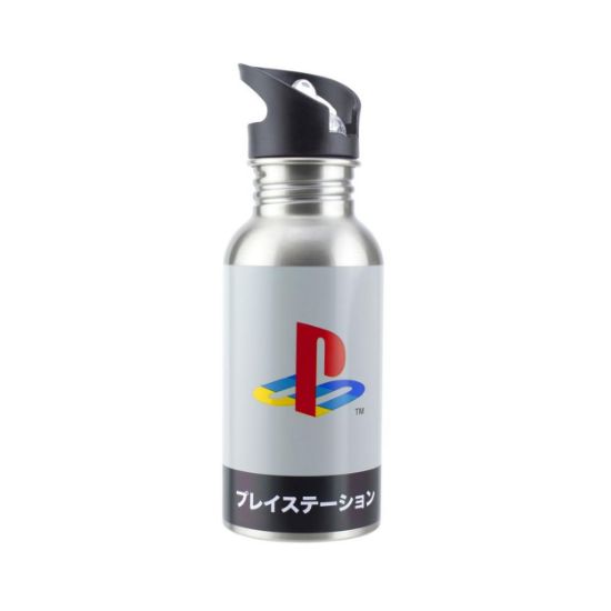 Picture of Paladone Playstation Heritage Metal Water Bottle (with Straw) (480ml) (PP8977PS)