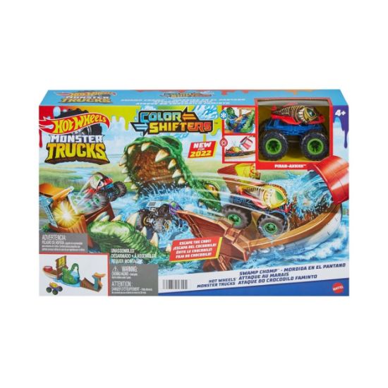 Picture of Mattel Hot Wheels Monster Trucks: Color Shifters - Swamp Chomp Playset (HGV14)