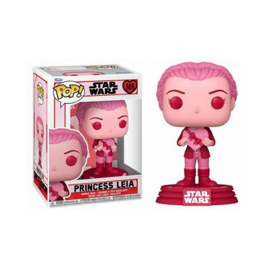 Picture of Funko Pop! Disney Star Wars: Valentines S3 - Princess Leia #589 Bobble-Head Vinyl Figure
