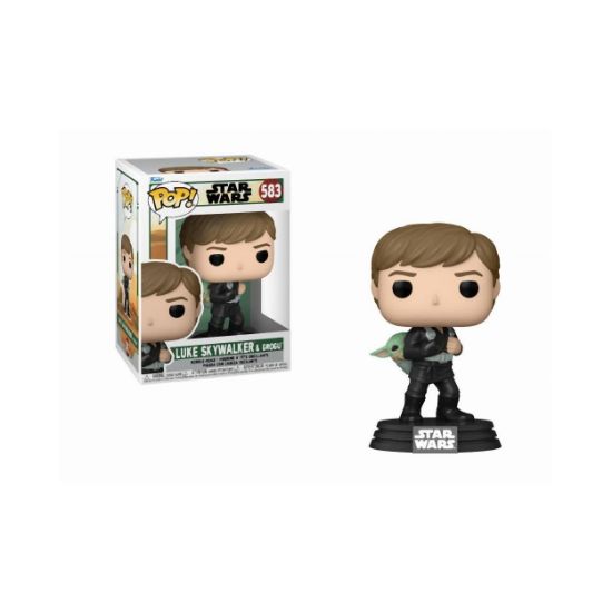 Picture of Funko Pop! Disney Star Wars: Book of Boba Fett - Luke Skywalker & Grogu (TRNG) #583 Vinyl Figure