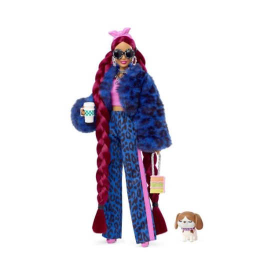 Picture of Mattel Barbie Extra: Blue Leopard Track Suit Doll (HHN09)
