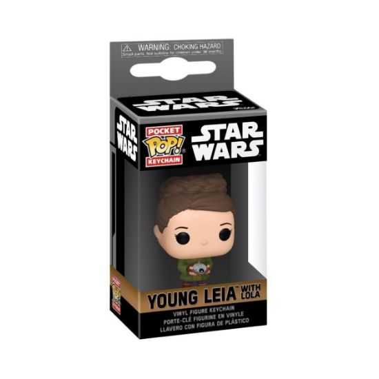 Picture of Funko Pocket Pop!: Disney Star Wars Obi-Wan Kenobi - Young Leia with Lola Bobble-Head Vinyl Figure Keychain