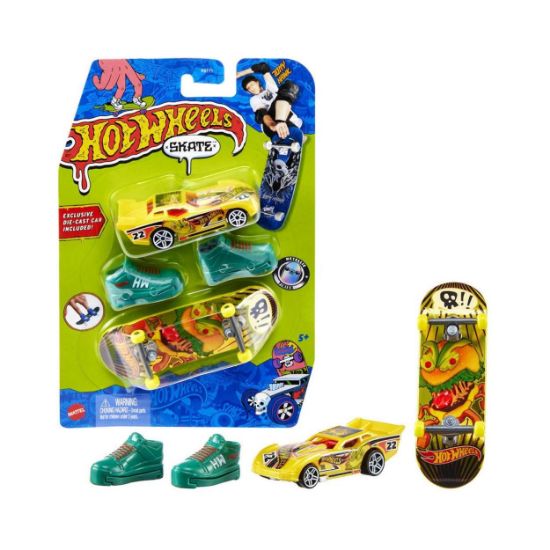 Picture of Mattel Hot Wheels: Skate - Maximum Leeway Car & Ferocious Foods Tony Hawk Fingerboard Set (HGT78)