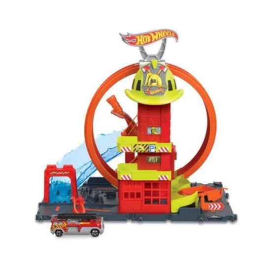 Picture of Mattel Hot Wheels City - Super Loop Fire Station (HKX41)