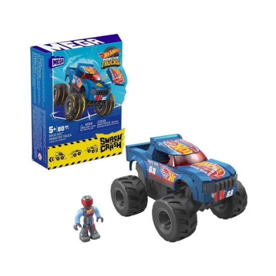 Picture of Mattel Mega Hot Wheels Monster Trucks: Smash & Crash - Race Ace Monster Truck (HMM49)