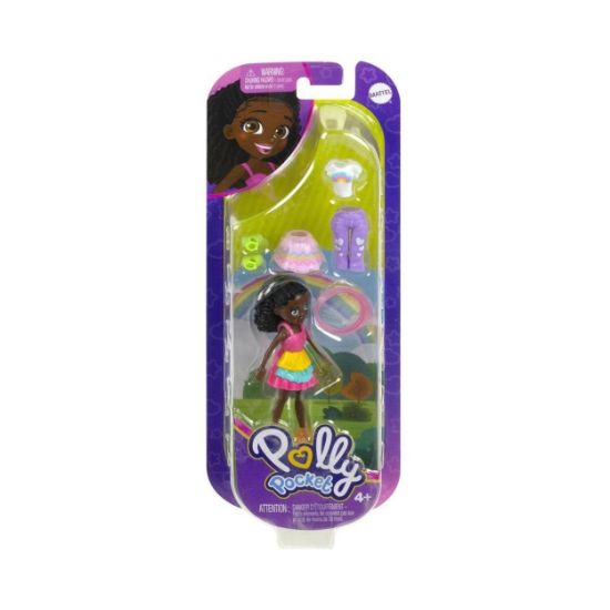 Picture of Mattel Polly Pocket - Summer Fashion Dark Skin Doll (HKV84)