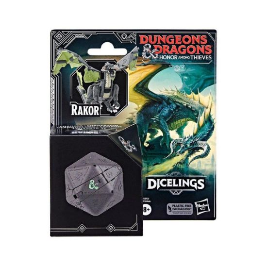 Picture of Hasbro Fans Dungeons & Dragons: Honor Among Thieves - Rakor Dicelings Collectible Black Dragon (F5212)