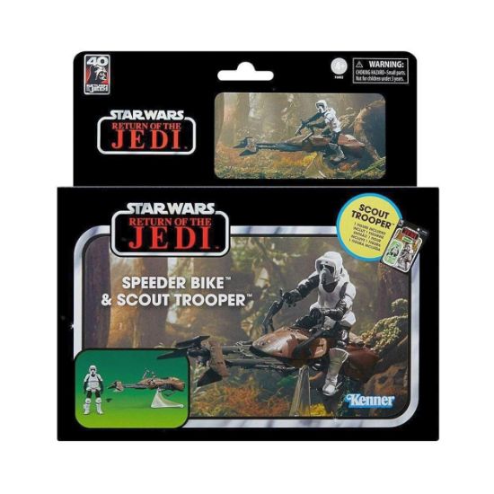 Picture of Hasbro Fans - Disney Star Wars Return of the Jedi Vintage Collection: Speeder Bike & Scout Trooper Action Figure (F6882)
