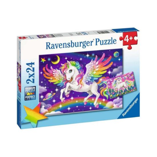 Picture of Ravensburger Puzzle: Unicorn and Pegasus (2x24pcs) (05677)