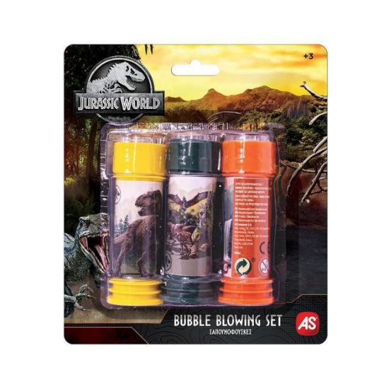 Picture of AS 3 Bubble Blowing Bottles Jurassic World For Ages 3+
