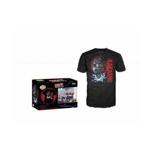 Picture of Funko Pop! & Tee (Adult): Naruto Shippuden - Kakashi (Glows in the Dark) (Special Edition) Vinyl Figure & T-Shirt (M)