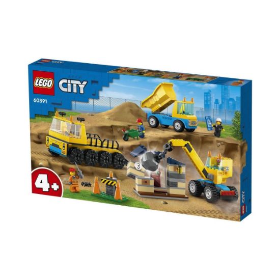 Picture of LEGO® City: Construction Trucks and Wrecking Ball Crane (60391)