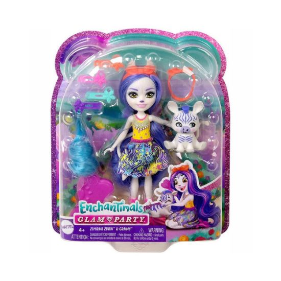 Picture of Mattel Enchantimals Glam Party - Zemirah Zebra & Grainy (HNV28)