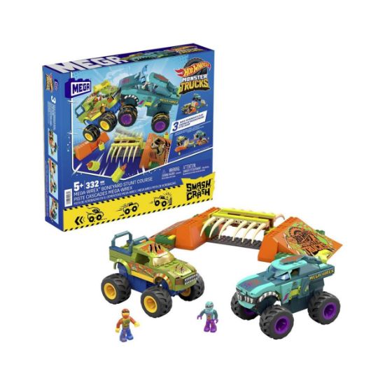 Picture of Mattel Mega Hot Wheels: Monster Trucks Smash & Crash - Mega-Wrex™ Boneyard Stunt Course (HKF89)