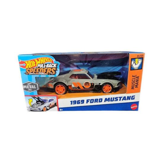 Picture of Mattel Hot Wheels: Pull-Back Speeders - 1969 Ford Mustang (1:43) (HWH33)