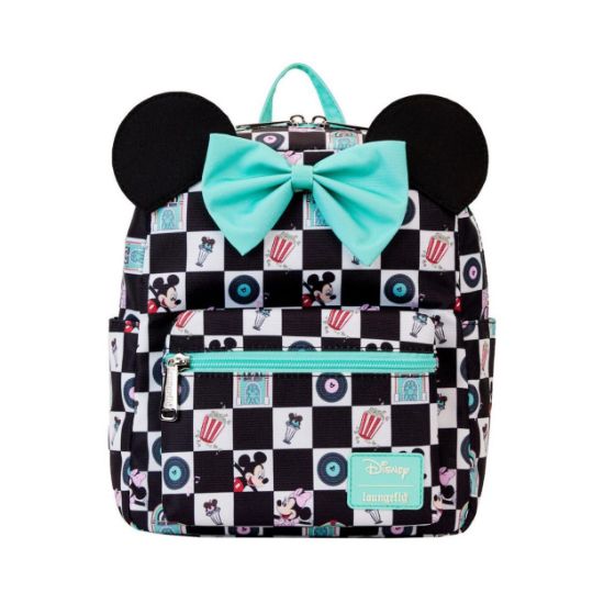 Picture of Loungefly Disney: Mickey & Minnie - Date Night Diner Aop Nylon Mini Backpack (WDBK3463)