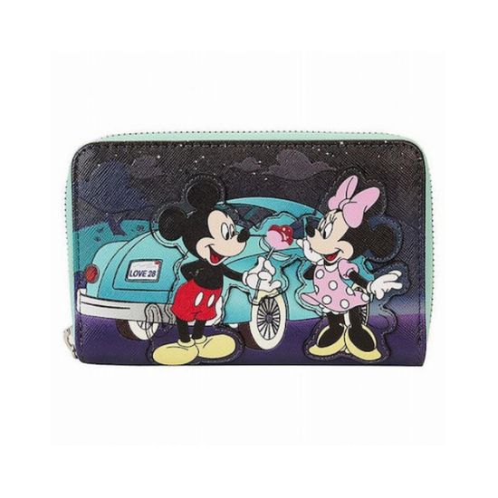Picture of Loungefly Disney: Mickey & Minnie - Date Night Drive-In Zip Around Wallet (WDWA2932)