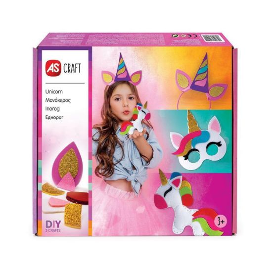 Picture of AS Craft Unicorn DIY Toy With 3 Crafts For Ages 3+