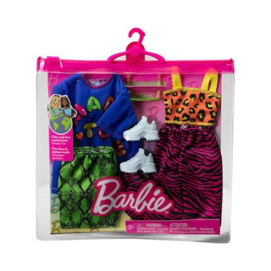 Picture of Μattel Barbie: Fashions 2-Pack Clothing Set - Made to Move Skirt & T-shirt Pants and Accessory (HJT36)