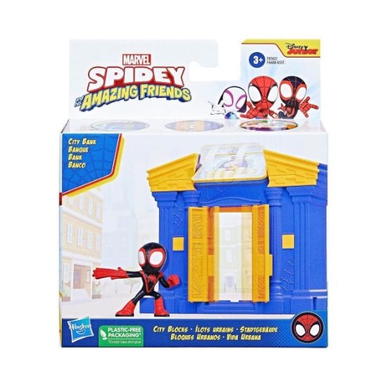 Picture of Hasbro Disney Junior Marvel: Spidey and His Amazing Friends - City Blocks City Bank Playset (F8362)