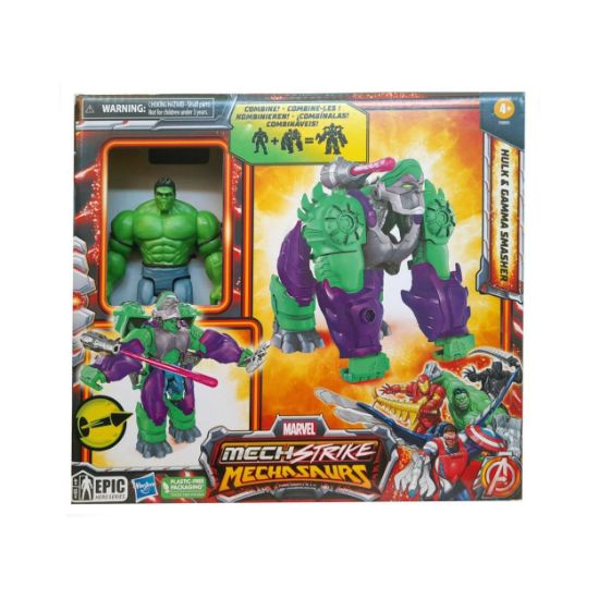 Picture of Hasbro Marvel: Mech Strike Mechasaurus - Hulk & Gamma Smasher Action Figures (F6600)