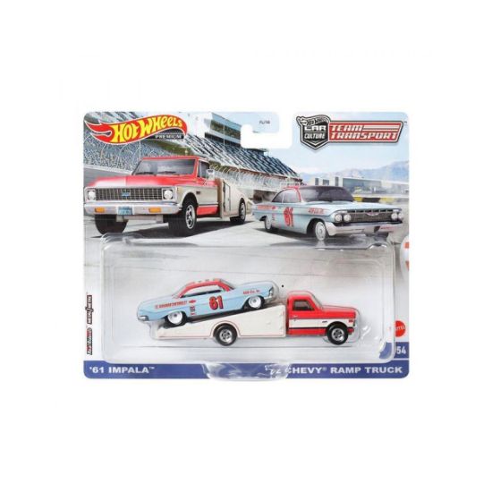 Picture of Mattel Hot Wheels: Premium Car Culture Team Transport - '61 Impala & '72 Chevy Ramp Truck (HKF40)