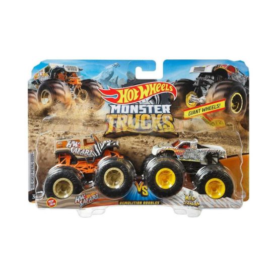 Picture of Mattel Hot Wheels Monster Trucks: Demolition Doubles - HW Safari VS Wild Streak (HNX26)