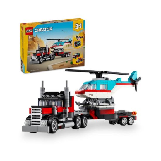 Picture of LEGO® Creator: Flatbed Truck with Helicopter Toy (31146)