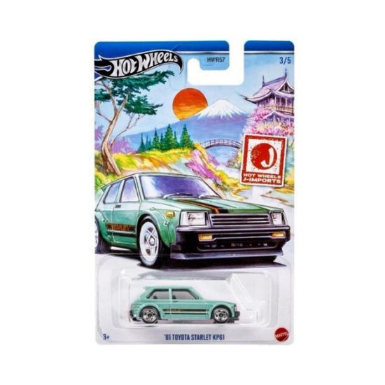 Picture of Mattel Hot Wheels® J-Imports Series - '81 Toyota Starlet KP61 Vehicle (HRT02)