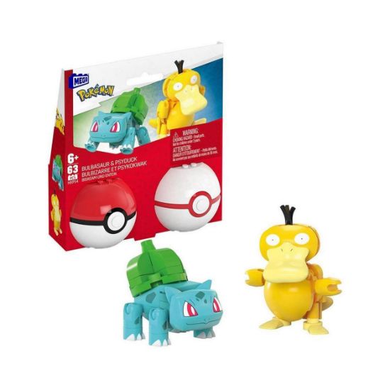 Picture of Mattel Mega Pokemon - Bulbasaur & Psyduck Pokeballs (HXP14)