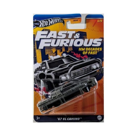 Picture of Mattel Hot Wheels Fast & Furious: HW Decades of Fast - '67 El Camino Vehicle (HRW41)