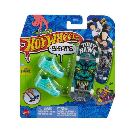 Picture of Mattel Hot Wheels Skate Fingerboard and Shoes: Tony Hawk HW Things - Moon Howler (HVJ85)