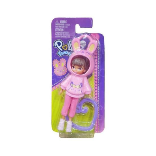 Picture of Mattel Polly Pocket: Friend Clips Doll with Hoodie Bunny (HRD63)