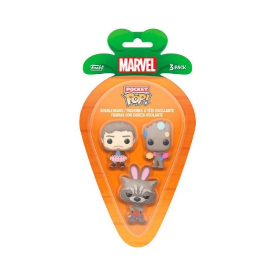 Picture of Funko 3-Pack Carrot Pocket Pop!: Guardians of the Galaxy (PDQ) Vinyl Figures